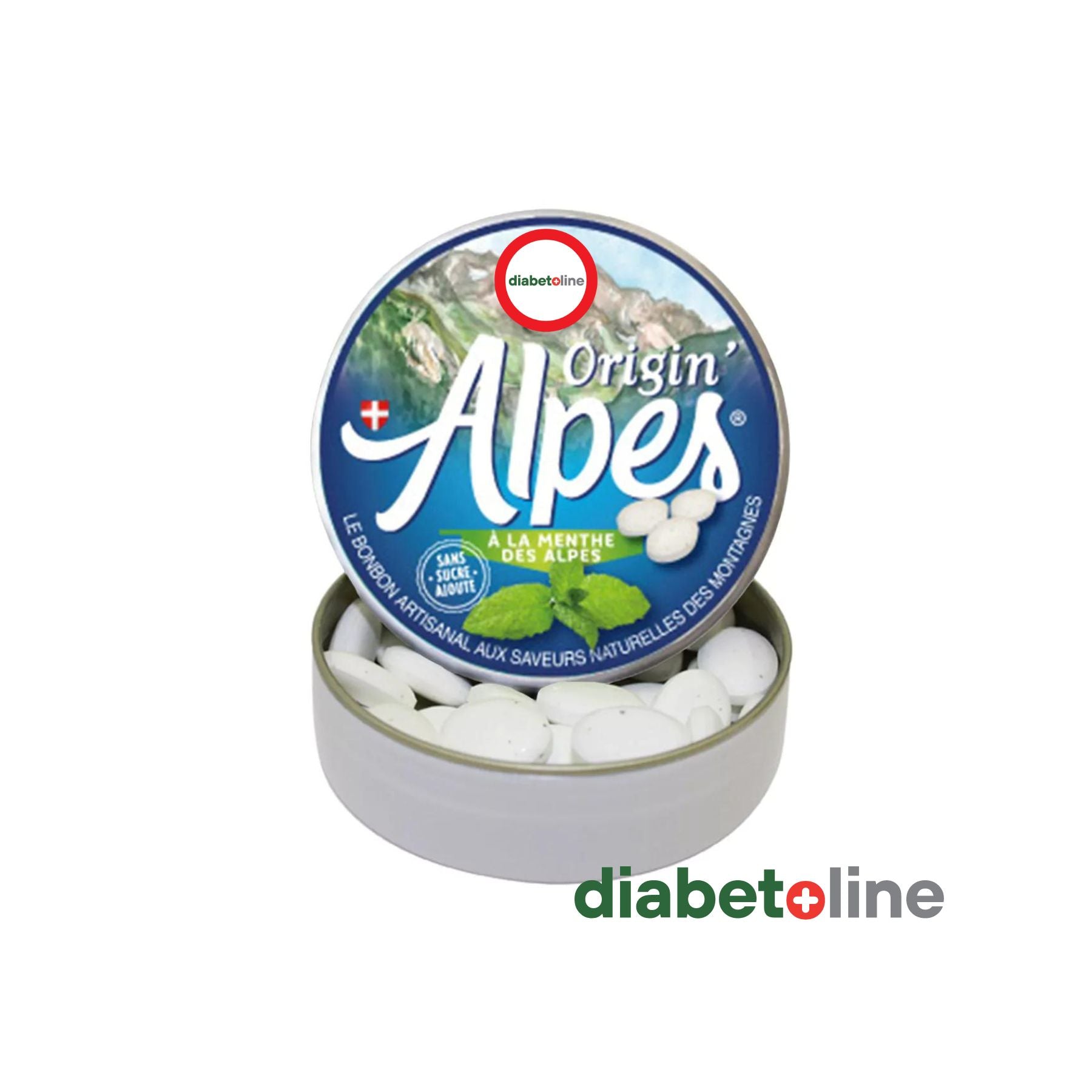 Bomboane mentolate - fără zahăr - ORIGIN ALPES 35 gr