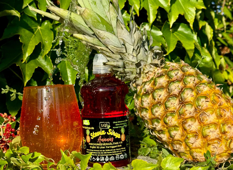 Sirop concentrat cu aromă de ANANAS - indice glicemic scăzut 25 - 500ml- produs Germania