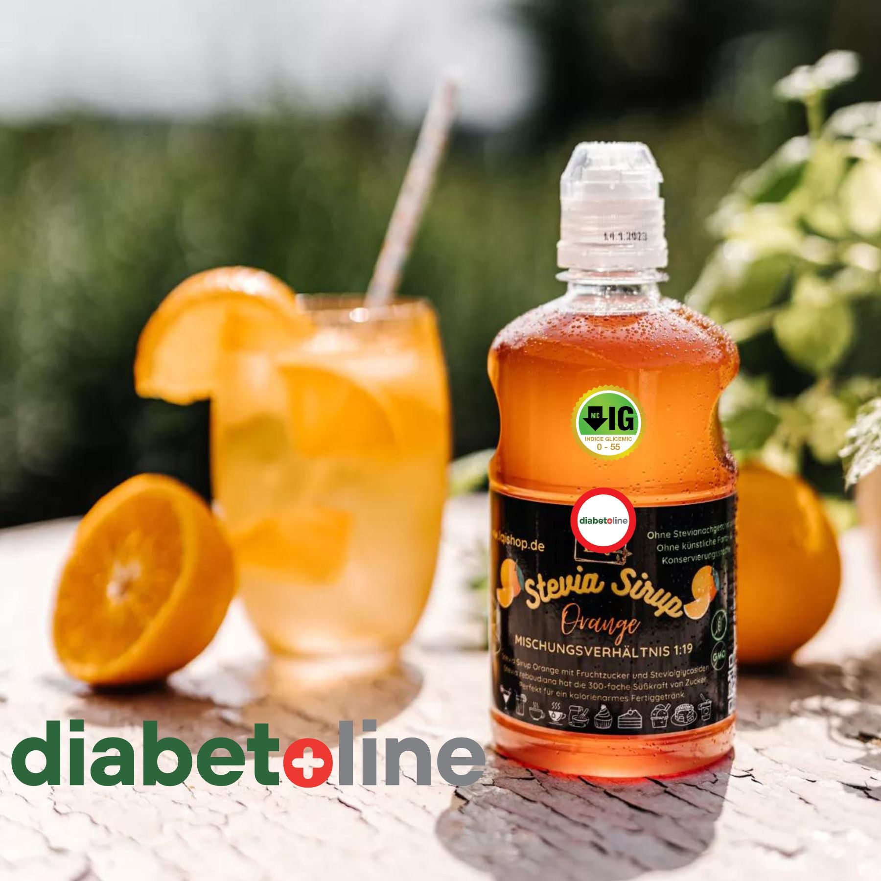 Sirop de Stevia cu portocală- indice glicemic scăzut - LQI - 650 ML