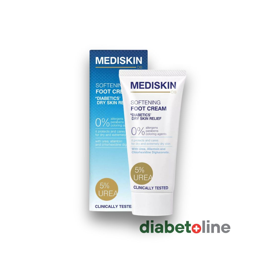 Cremă de Picioare - Formulă pentru Diabetici TESTAT CLINIC Urea (5%) Mediskin 75 ml