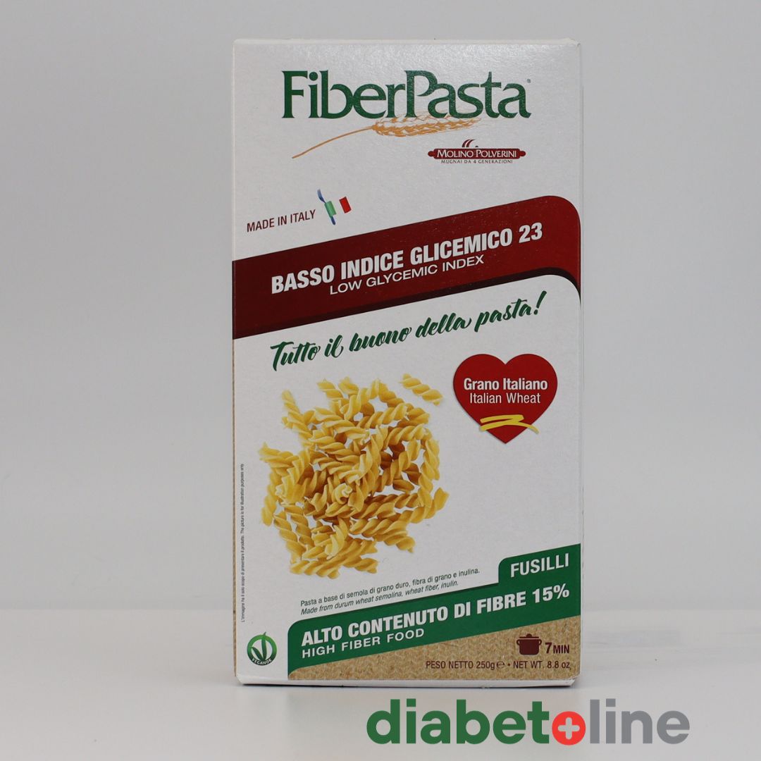 PASTE PENTRU DIABETICI - FUSILLI - indice glicemic mic 23 - FIBER PASTA 250 gr- produs Italia