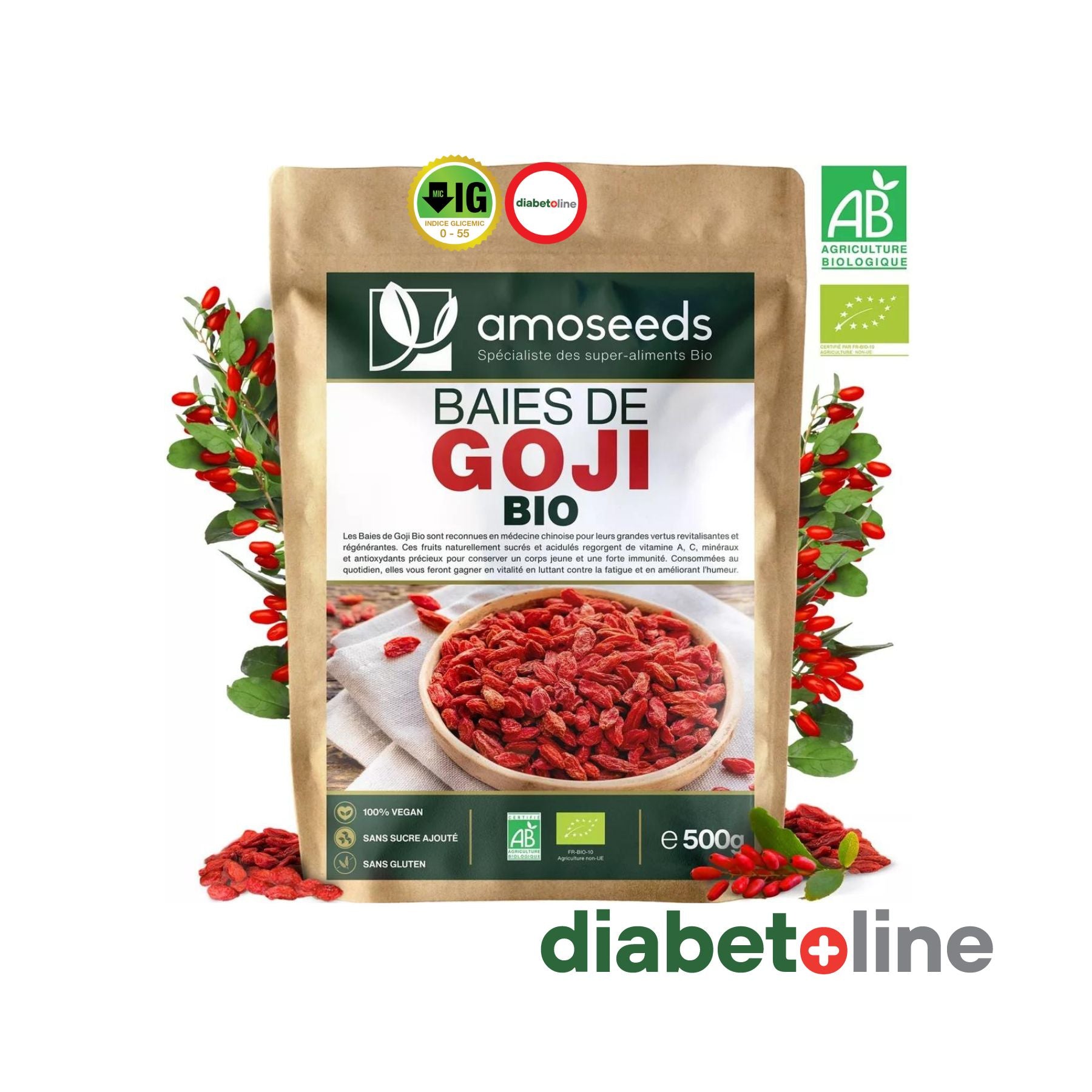 FRUCTE DE DE GOJI ORGANICE DIN HIMALAYA- AMOSEEDS 500 GR