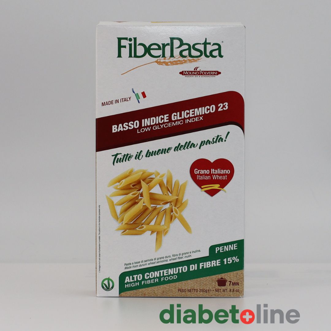 PASTE PENTRU DIABETICI - PENNE- indice glicemic mic 23 - FIBER PASTA 250 gr- produs Italia