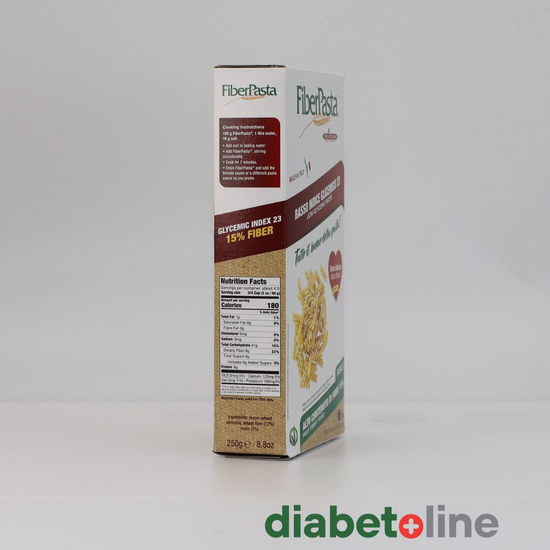 PASTE PENTRU DIABETICI - PENNE- indice glicemic mic 23 - FIBER PASTA 250 gr- produs Italia