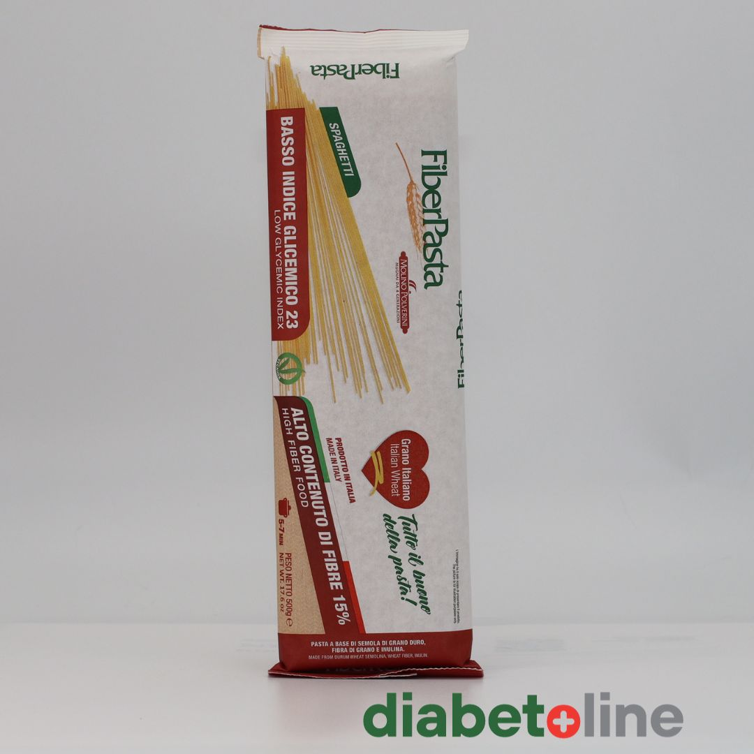 PASTE PENTRU DIABETICI - SPAGHETTI - indice glicemic mic 23- FIBER PASTA 500 gr- produs Italia