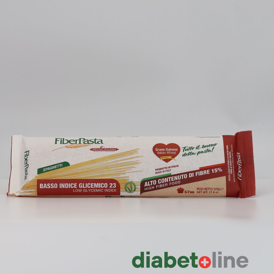 PASTE PENTRU DIABETICI - SPAGHETTI - indice glicemic mic 23- FIBER PASTA 500 gr- produs Italia