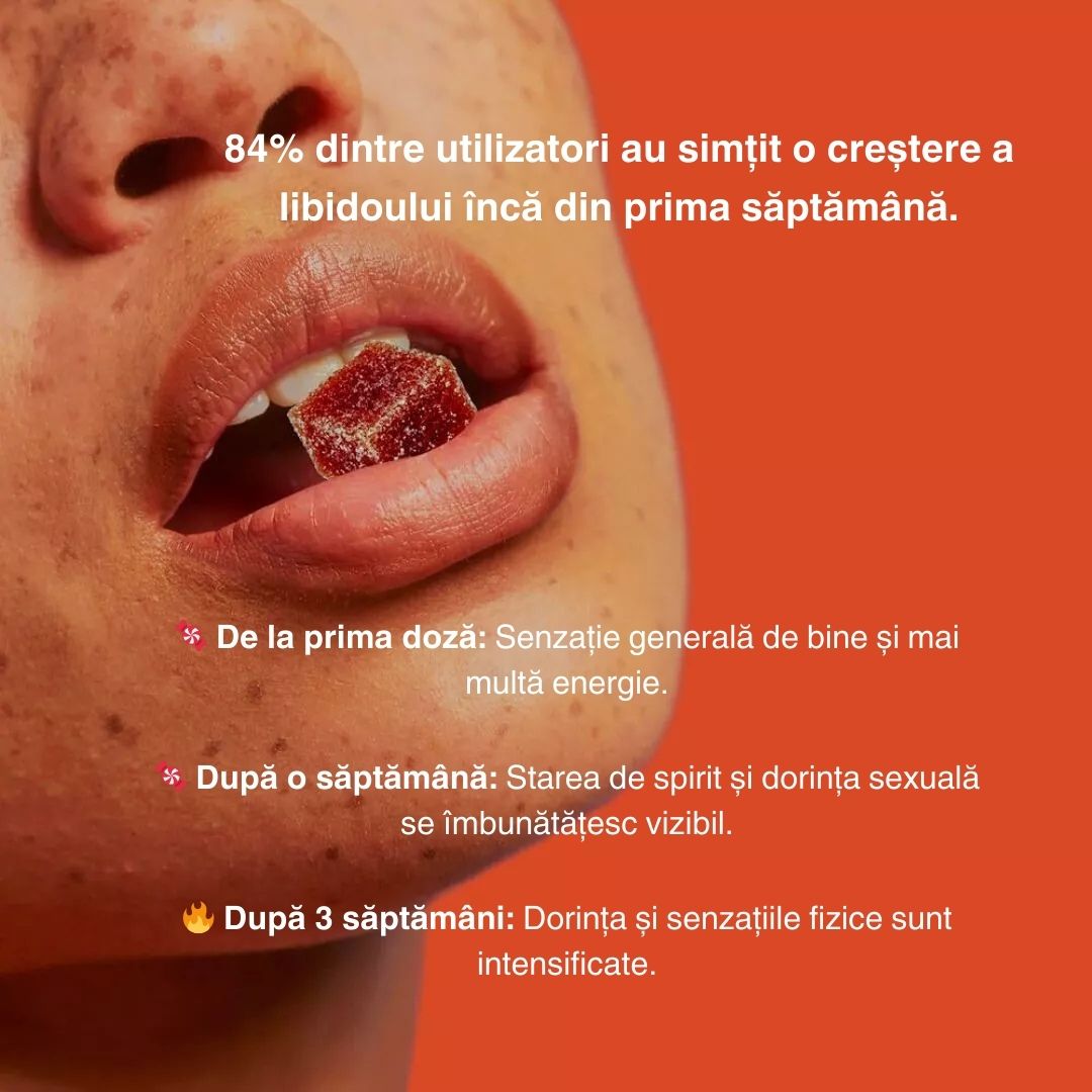 Jeleuri LIBIDO – Energie, dorință și plăcere Aromă de fragi! 30 bucăți