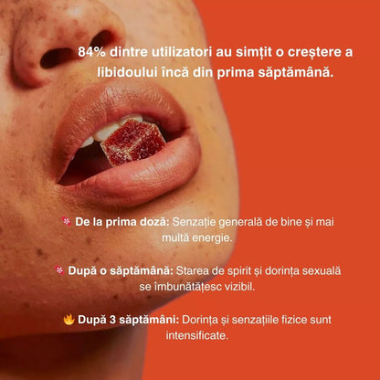 Jeleuri LIBIDO – Energie, dorință și plăcere Aromă de fragi! 30 bucăți