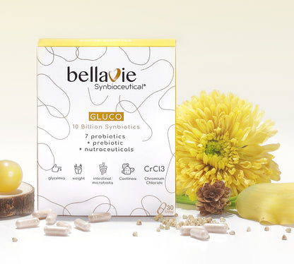 GLICEMIE NORMALA sustinuta natural -BellaVie GLUCO - Unic -  30capsule -produs Belgia