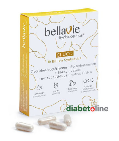GLICEMIE NORMALA sustinuta natural -BellaVie GLUCO - Unic -  30capsule -produs Belgia