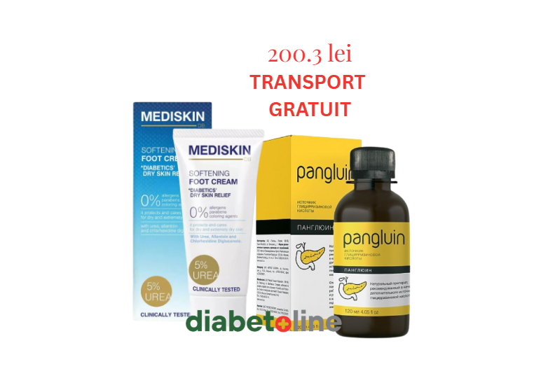 CREMA PICIOARE DIABETICE - Formulă pentru Diabetici TESTAT CLINIC Urea (5%) Mediskin 75 ml