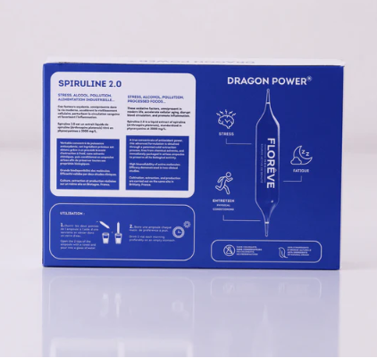 Spirulină Puterea Dragonului 2.0 Floreve Franta - 20fiole (pentru 20 de zile)