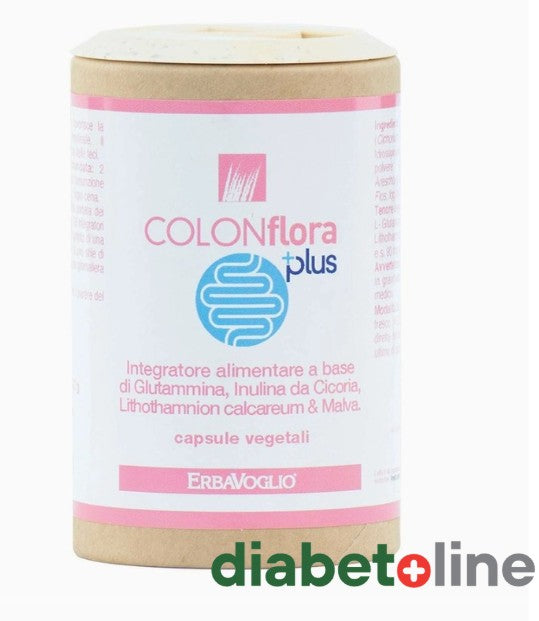 COLONFLORA PLUS - ideal pentru îmbunătățirea sănătății intestinale și promovarea unui tranzit intestinal regulat – 60capsule – produs Italia