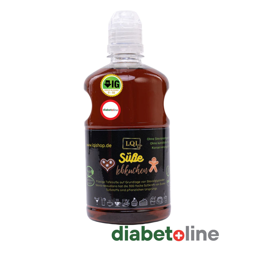 Sirop de Stevia cu aroma de TURTA DULCE - indice glicemic scăzut  650 ML