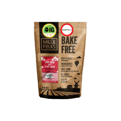 Făină proteică cu indice glicemic mic Bake-Free -Low Carb Soft Sport Flour 900 gr