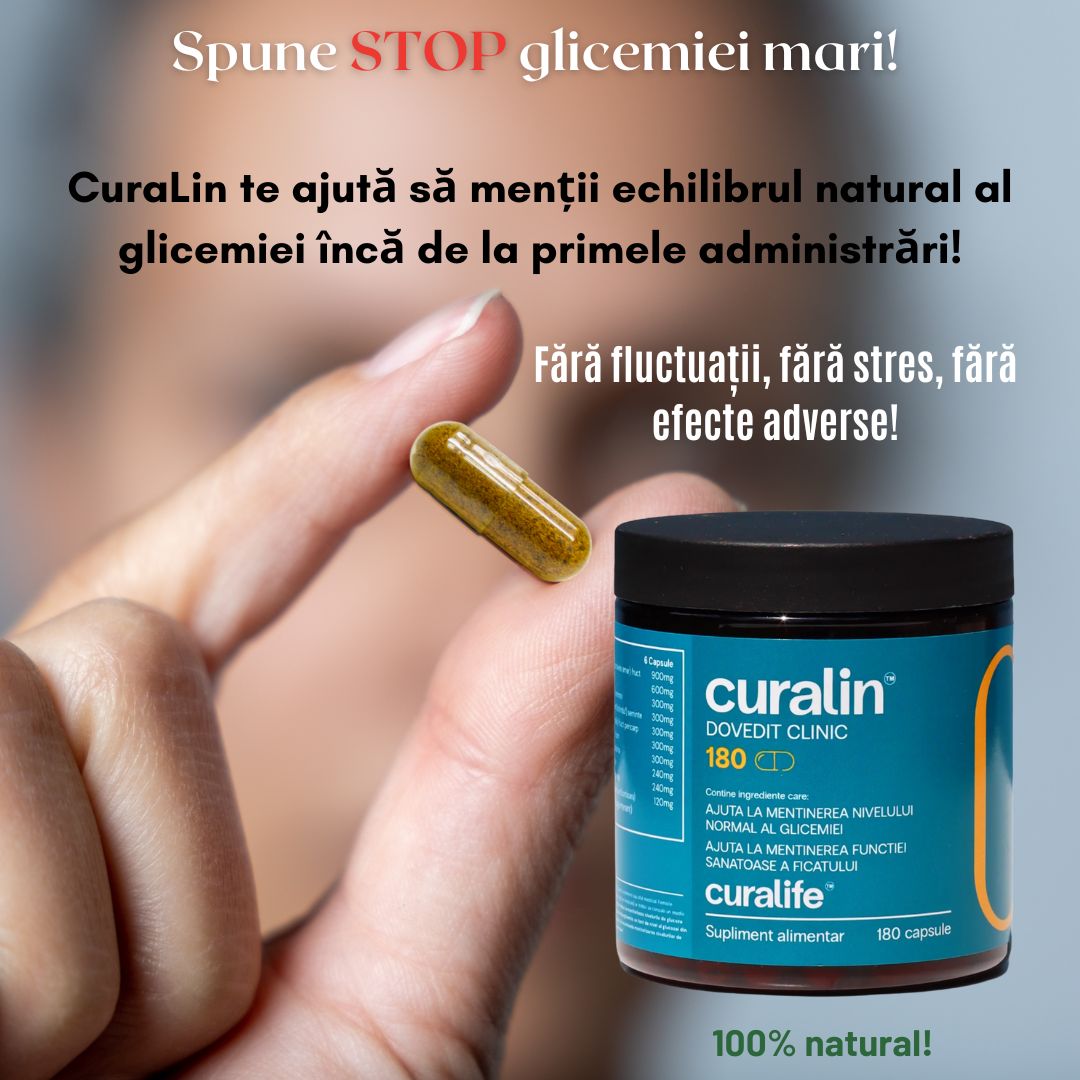 Curalin reduce și normalizează glicemia pentru diabet tip2 - 90 capsule