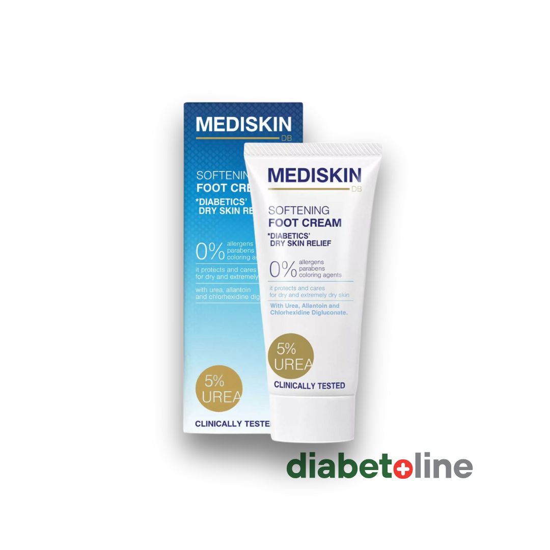 Cremă de Picioare - Formulă pentru Diabetici  TESTAT CLINIC Urea (5%) Mediskin 75 ml