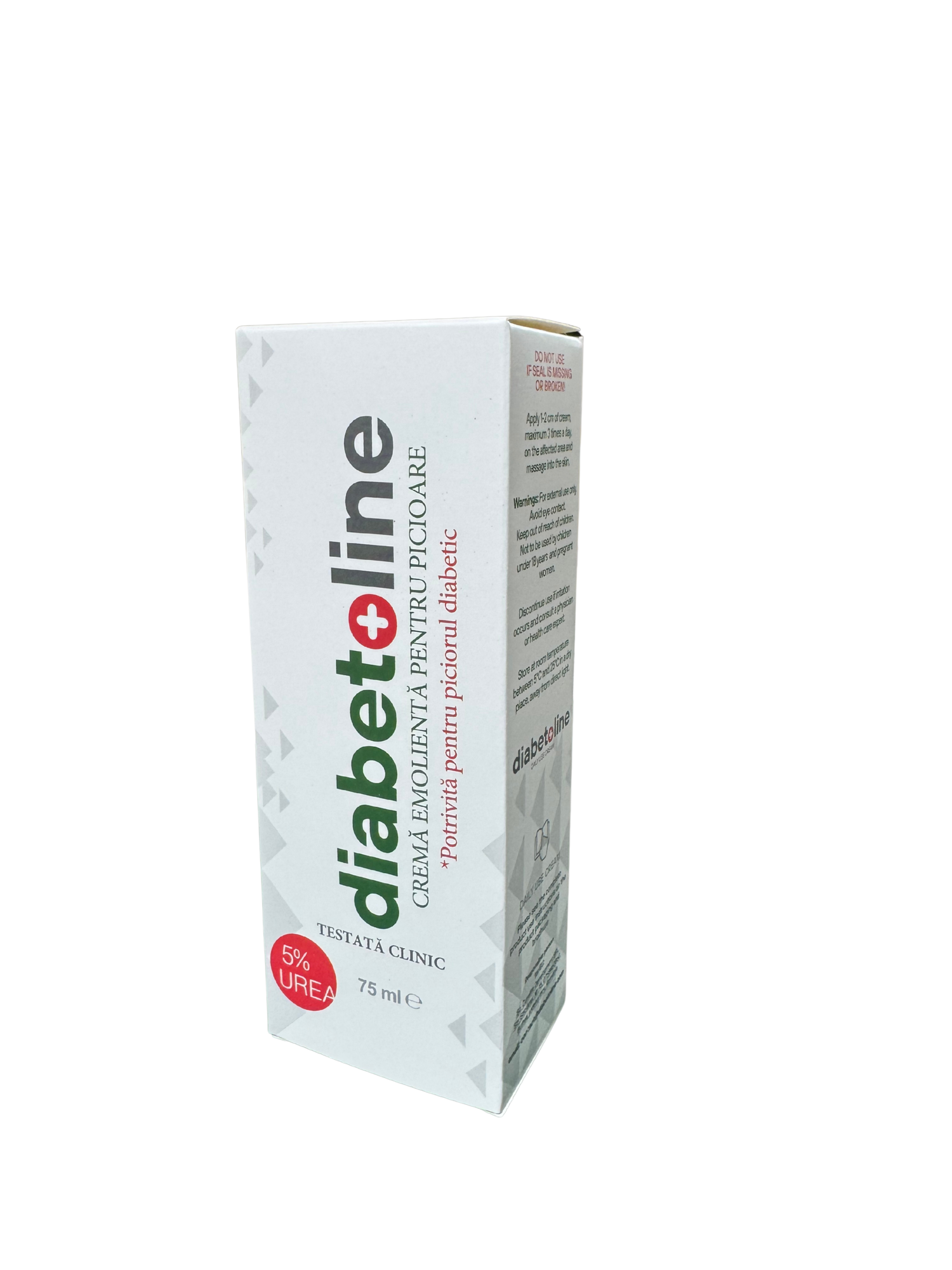 Diabetoline - CREMA PENTRU PICIORUL DIABETIC - TESTAT CLINIC Urea (5%) 75 ml