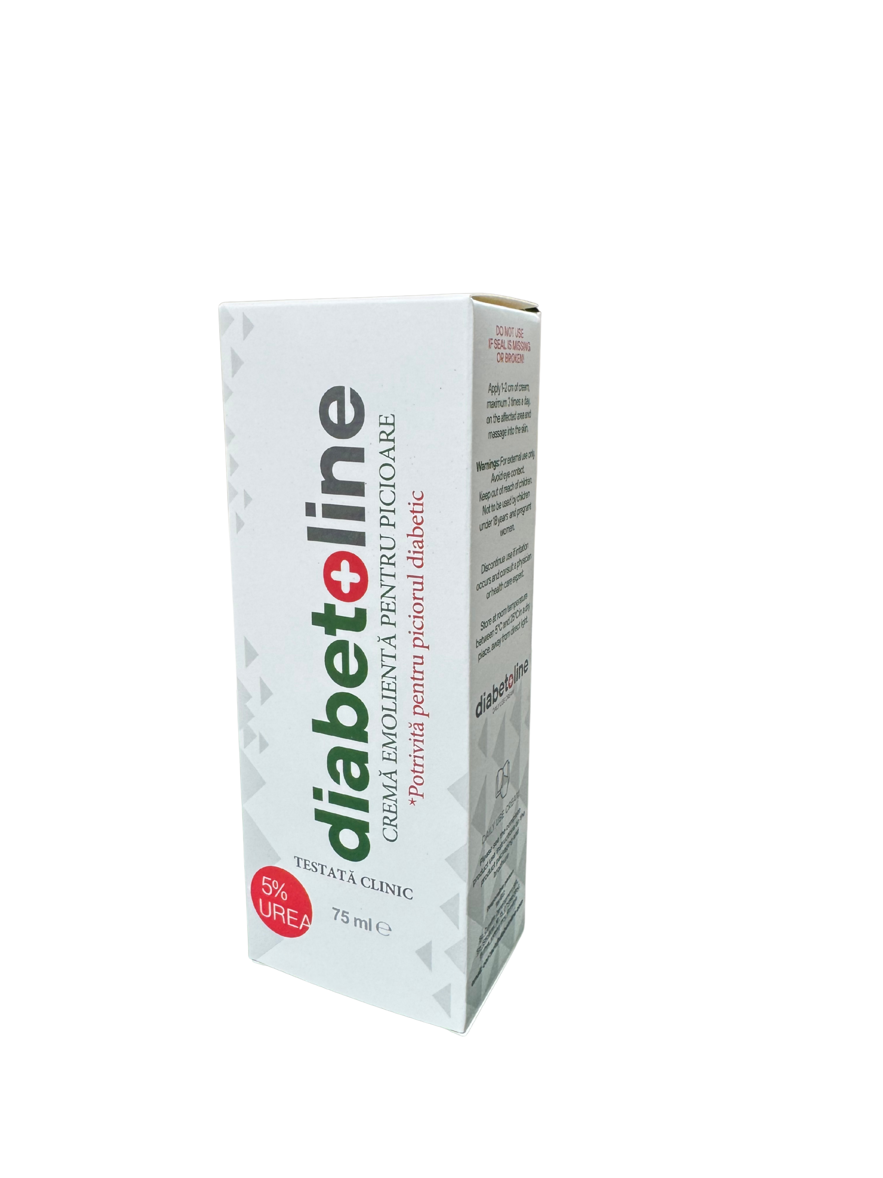 Diabetoline - CREMA PENTRU PICIORUL DIABETIC - TESTAT CLINIC Urea (5%) 75 ml