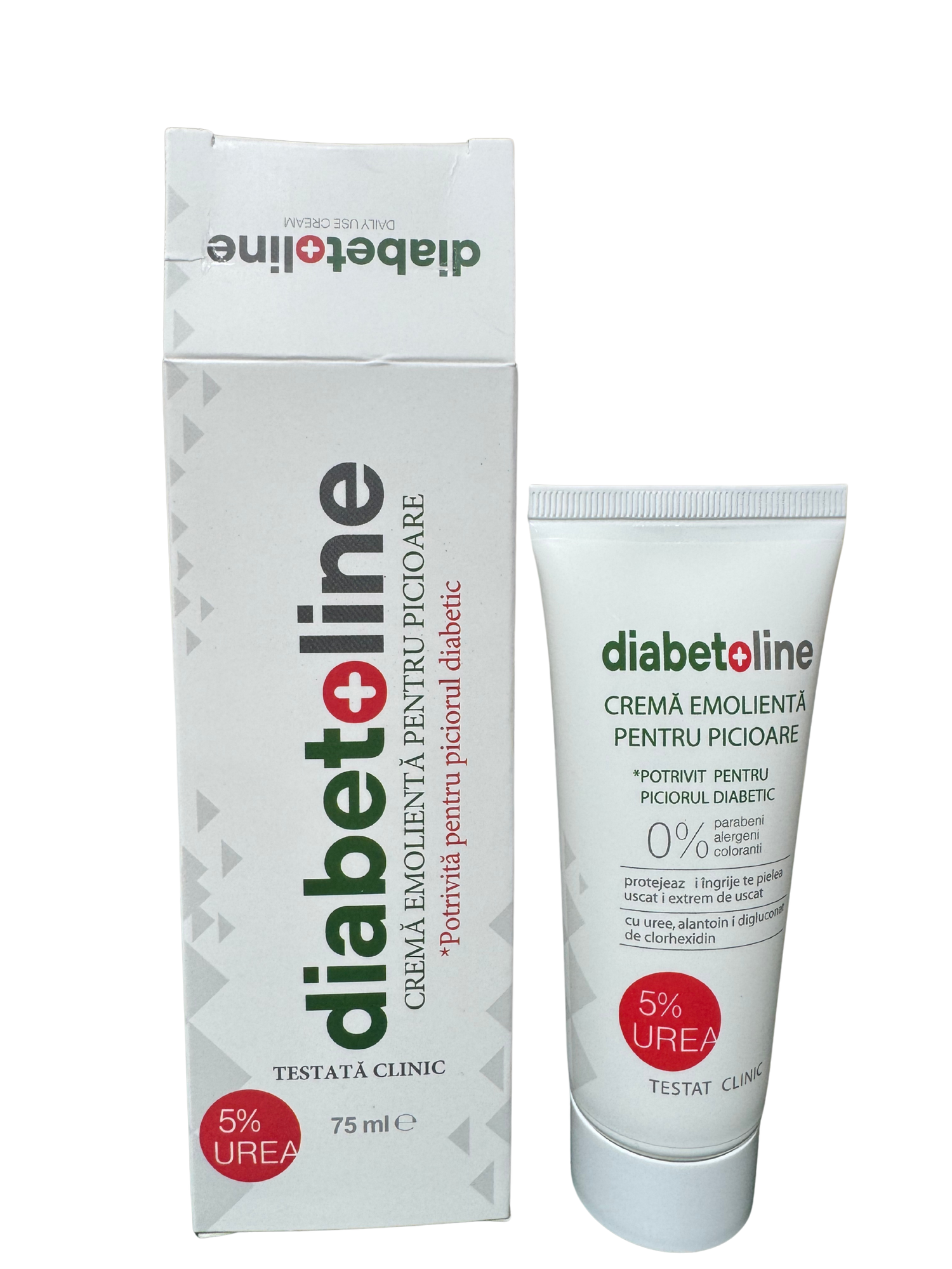 Diabetoline - CREMA PENTRU PICIORUL DIABETIC - TESTAT CLINIC Urea (5%) 75 ml