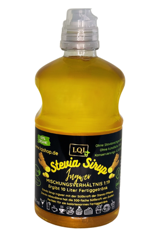 Sirop pentru diabetici cu aromă de GHIMBIR - indice glicemic scăzut 25 - 500ml- produs Germania