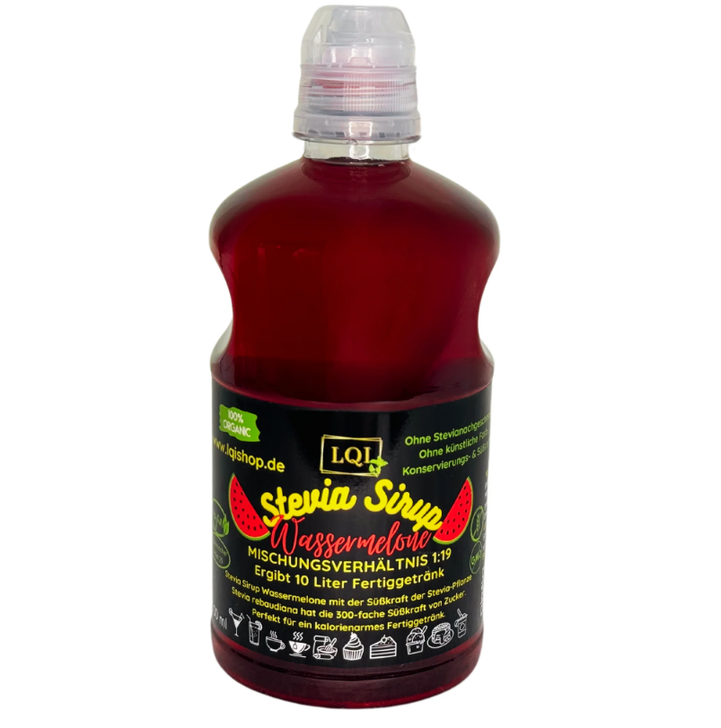 Sirop de Stevie pentru diabetici cu aromă de PEPENE - indice glicemic scăzut 25 - 500ml- produs Germania