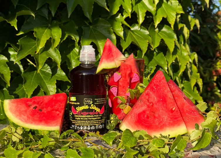 Sirop de Stevie pentru diabetici cu aromă de PEPENE - indice glicemic scăzut 25 - 500ml- produs Germania